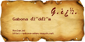Gabona Ádám névjegykártya